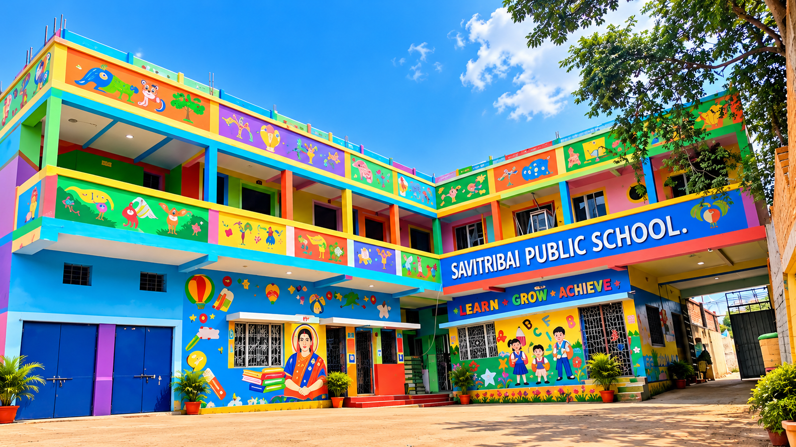 Savitribai Public School campus in Paratdih, Giridih